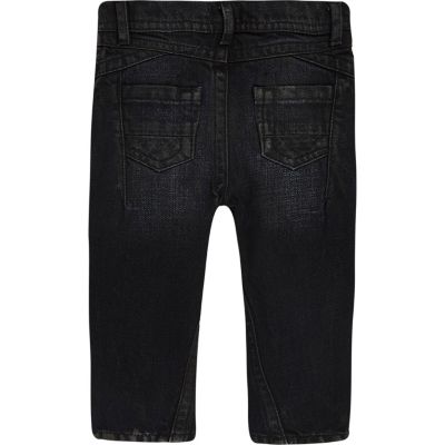 Mini boys dark blue seam jeans